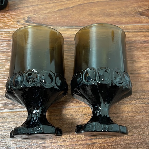 MID CENTURY TIFFIN
FRANCISCAN MADEIRA LEAD
CRYSTAL BROWN STEMMED
GOBLETS - Picture 4 of 16